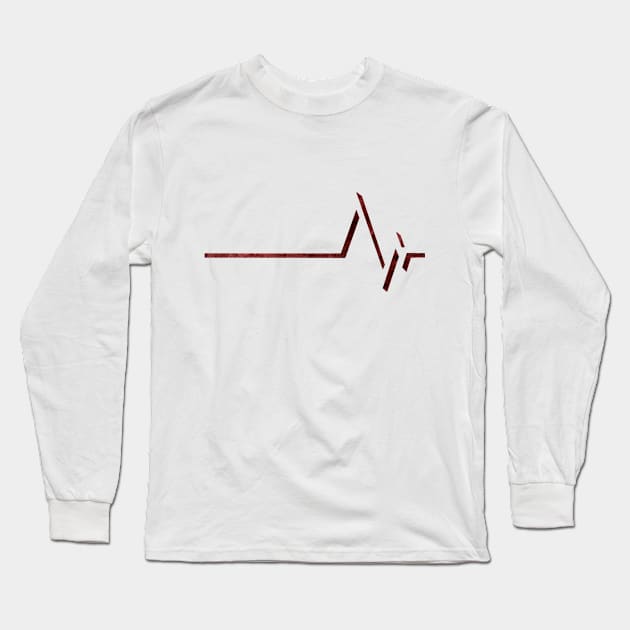 angel beats EKG heart beat Long Sleeve T-Shirt by Rebellion10